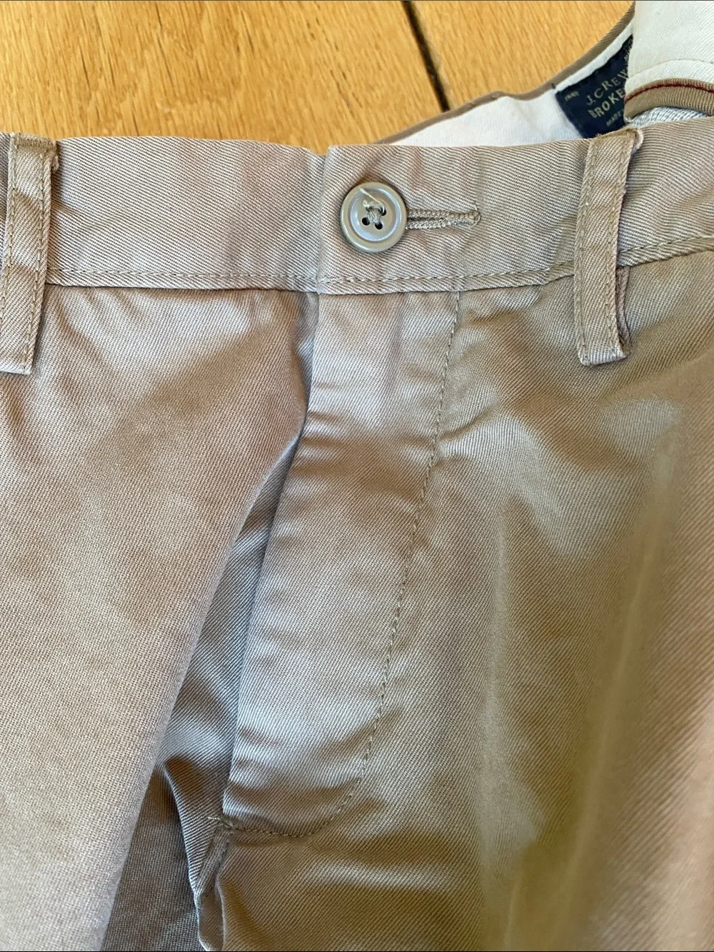 J. Crew Broken-In Khaki Pants - Beige with Cream Waistband